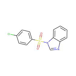 O=S(=O)(c1ccc(Cl)cc1)n1cnc2ccccc21 ZINC000000190514