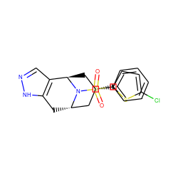 O=S(=O)(c1ccc(Cl)s1)N1[C@H]2Cc3[nH]ncc3[C@H]1C[C@H](c1ccccc1)C2 ZINC000102082554