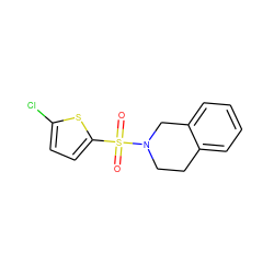 O=S(=O)(c1ccc(Cl)s1)N1CCc2ccccc2C1 ZINC000001006988