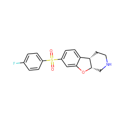 O=S(=O)(c1ccc(F)cc1)c1ccc2c(c1)O[C@H]1CNCC[C@@H]21 ZINC000073198643