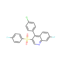 O=S(=O)(c1ccc(F)cc1)c1cnc2cc(F)ccc2c1-c1ccc(Cl)cc1 ZINC000071328632