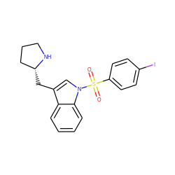 O=S(=O)(c1ccc(I)cc1)n1cc(C[C@@H]2CCCN2)c2ccccc21 ZINC000028526136