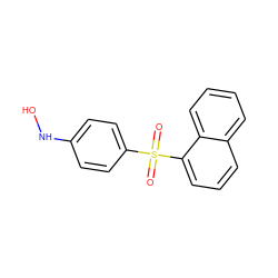 O=S(=O)(c1ccc(NO)cc1)c1cccc2ccccc12 ZINC000028330999