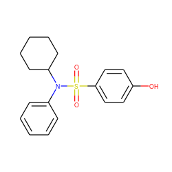 O=S(=O)(c1ccc(O)cc1)N(c1ccccc1)C1CCCCC1 ZINC000028570099