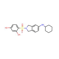 O=S(=O)(c1ccc(O)cc1O)N1Cc2ccc(NC3CCCCC3)cc2C1 ZINC001772638565