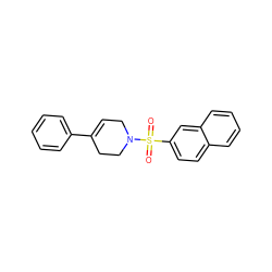 O=S(=O)(c1ccc2ccccc2c1)N1CC=C(c2ccccc2)CC1 ZINC000000129876