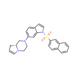 O=S(=O)(c1ccc2ccccc2c1)n1ccc2ccc(N3CCN4C=CC[C@@H]4C3)cc21 ZINC000101393492