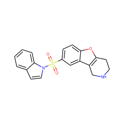 O=S(=O)(c1ccc2oc3c(c2c1)CNCC3)n1ccc2ccccc21 ZINC000143564534