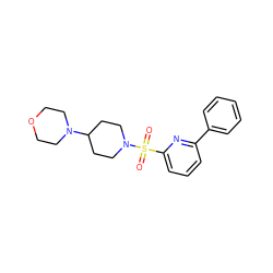 O=S(=O)(c1cccc(-c2ccccc2)n1)N1CCC(N2CCOCC2)CC1 ZINC000201803005