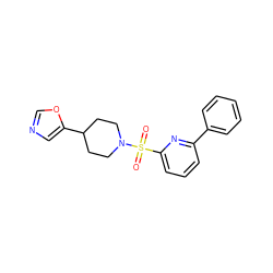 O=S(=O)(c1cccc(-c2ccccc2)n1)N1CCC(c2cnco2)CC1 ZINC000201756570