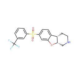 O=S(=O)(c1cccc(C(F)(F)F)c1)c1ccc2c(c1)O[C@H]1CNCC[C@@H]21 ZINC000073197139