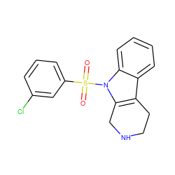 O=S(=O)(c1cccc(Cl)c1)n1c2c(c3ccccc31)CCNC2 ZINC000028524907