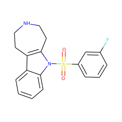 O=S(=O)(c1cccc(F)c1)n1c2c(c3ccccc31)CCNCC2 ZINC000040980067