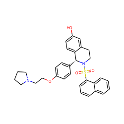 O=S(=O)(c1cccc2ccccc12)N1CCc2cc(O)ccc2[C@H]1c1ccc(OCCN2CCCC2)cc1 ZINC000026654327