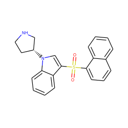 O=S(=O)(c1cccc2ccccc12)c1cn([C@@H]2CCNC2)c2ccccc12 ZINC000049033556