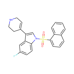 O=S(=O)(c1cccc2ccccc12)n1cc(C2=CCNCC2)c2cc(F)ccc21 ZINC000028133481