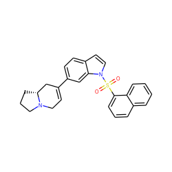 O=S(=O)(c1cccc2ccccc12)n1ccc2ccc(C3=CCN4CCC[C@@H]4C3)cc21 ZINC000013645868