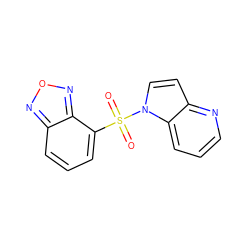 O=S(=O)(c1cccc2nonc12)n1ccc2ncccc21 ZINC000043063295