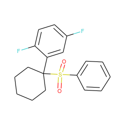 O=S(=O)(c1ccccc1)C1(c2cc(F)ccc2F)CCCCC1 ZINC000028520411