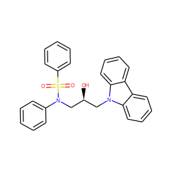 O=S(=O)(c1ccccc1)N(C[C@@H](O)Cn1c2ccccc2c2ccccc21)c1ccccc1 ZINC000001143148