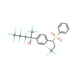 O=S(=O)(c1ccccc1)N(CC(F)(F)F)c1ccc([C@](O)(C(F)(F)F)C(F)(F)C(F)(F)C(F)(F)F)cc1 ZINC000014976891