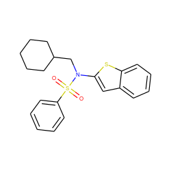 O=S(=O)(c1ccccc1)N(CC1CCCCC1)c1cc2ccccc2s1 ZINC000115233177