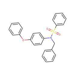 O=S(=O)(c1ccccc1)N(Cc1ccccc1)c1ccc(Oc2ccccc2)cc1 ZINC000586193215