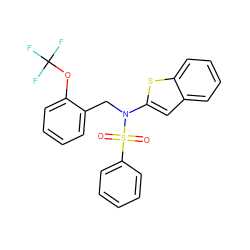 O=S(=O)(c1ccccc1)N(Cc1ccccc1OC(F)(F)F)c1cc2ccccc2s1 ZINC000115230936