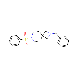 O=S(=O)(c1ccccc1)N1CCC2(CC1)CN(Cc1ccccc1)C2 ZINC000003956142