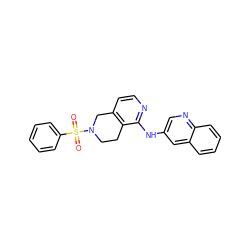 O=S(=O)(c1ccccc1)N1CCc2c(ccnc2Nc2cnc3ccccc3c2)C1 ZINC000139609996