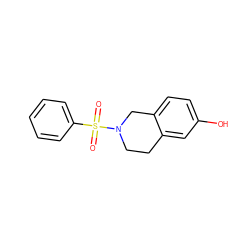 O=S(=O)(c1ccccc1)N1CCc2cc(O)ccc2C1 ZINC000071296314