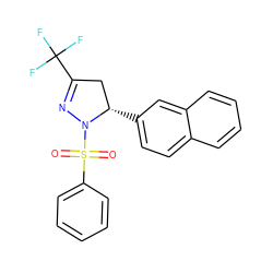 O=S(=O)(c1ccccc1)N1N=C(C(F)(F)F)C[C@@H]1c1ccc2ccccc2c1 ZINC000299837779