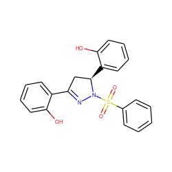 O=S(=O)(c1ccccc1)N1N=C(c2ccccc2O)C[C@H]1c1ccccc1O ZINC000045370568