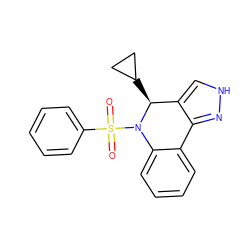 O=S(=O)(c1ccccc1)N1c2ccccc2-c2n[nH]cc2[C@@H]1C1CC1 ZINC000045260108