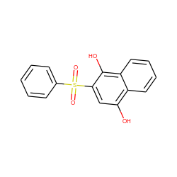 O=S(=O)(c1ccccc1)c1cc(O)c2ccccc2c1O ZINC000096903809