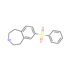 O=S(=O)(c1ccccc1)c1ccc2c(c1)CCNCC2 ZINC000040951679