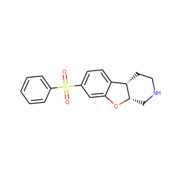 O=S(=O)(c1ccccc1)c1ccc2c(c1)O[C@H]1CNCC[C@@H]21 ZINC000073387910