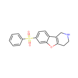 O=S(=O)(c1ccccc1)c1ccc2c3c(oc2c1)CCNC3 ZINC000143350972