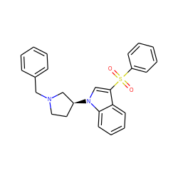 O=S(=O)(c1ccccc1)c1cn([C@H]2CCN(Cc3ccccc3)C2)c2ccccc12 ZINC000049031426