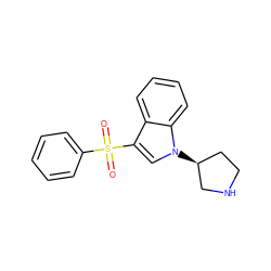 O=S(=O)(c1ccccc1)c1cn([C@H]2CCNC2)c2ccccc12 ZINC000003937723