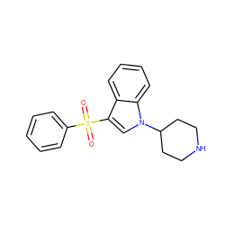 O=S(=O)(c1ccccc1)c1cn(C2CCNCC2)c2ccccc12 ZINC000038421969