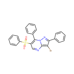 O=S(=O)(c1ccccc1)c1cnc2c(Br)c(-c3ccccc3)nn2c1-c1ccccc1 ZINC000000988000