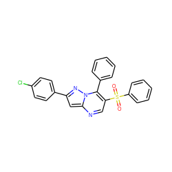 O=S(=O)(c1ccccc1)c1cnc2cc(-c3ccc(Cl)cc3)nn2c1-c1ccccc1 ZINC000000987998