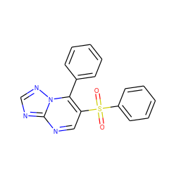 O=S(=O)(c1ccccc1)c1cnc2ncnn2c1-c1ccccc1 ZINC000072120158