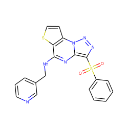 O=S(=O)(c1ccccc1)c1nnn2c1nc(NCc1cccnc1)c1sccc12 ZINC000053296105