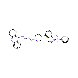 O=S(=O)(c1ccccc1)n1ccc2c(N3CCN(CCCNc4c5c(nc6ccccc46)CCCC5)CC3)cccc21 ZINC001772586784