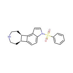 O=S(=O)(c1ccccc1)n1ccc2c3c(ccc21)[C@H]1CCNCC[C@@H]31 ZINC001772645437