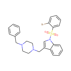 O=S(=O)(c1ccccc1Br)n1cc(CN2CCN(Cc3ccccc3)CC2)c2ccccc21 ZINC001772604161