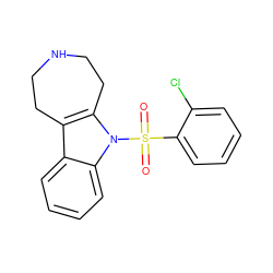 O=S(=O)(c1ccccc1Cl)n1c2c(c3ccccc31)CCNCC2 ZINC000040401910