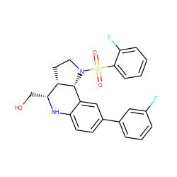 O=S(=O)(c1ccccc1F)N1CC[C@H]2[C@@H](CO)Nc3ccc(-c4cccc(F)c4)cc3[C@H]21 ZINC000095599324